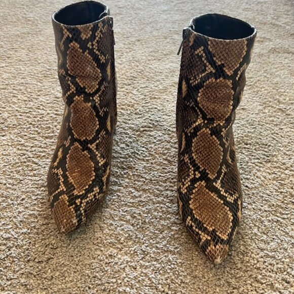 Sam Edelson Snake Embossed Booties, Size 7.5 - Picture 1 of 7